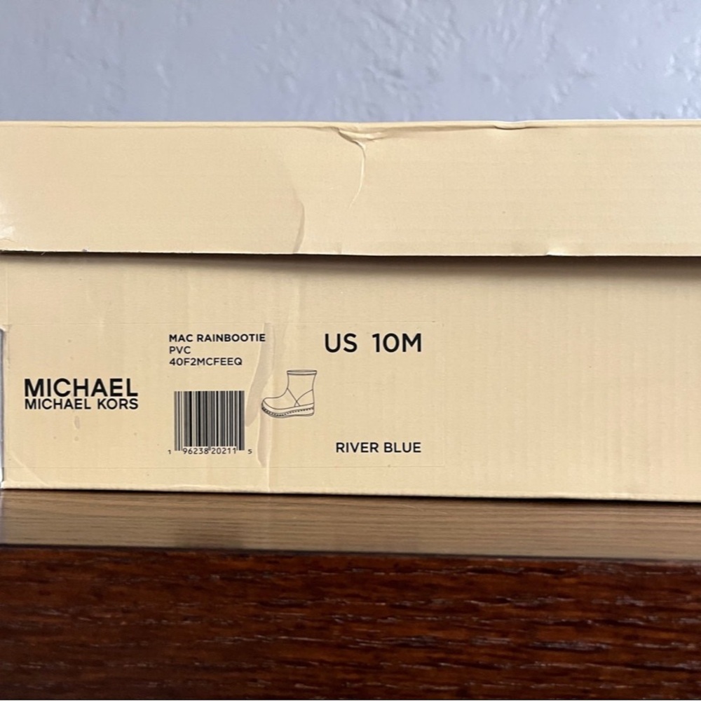 NWT Michael Kors rain boots in River Blue - Picture 4 of 11